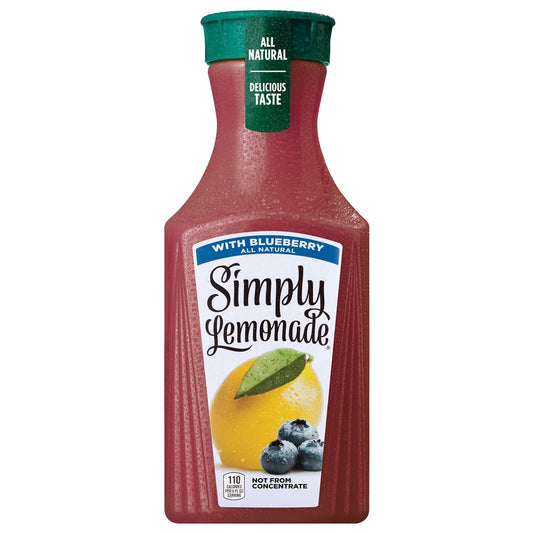 Simply® Lemonade with Blueberry All Natural, 52 Fl Oz Bottle - 4PACK