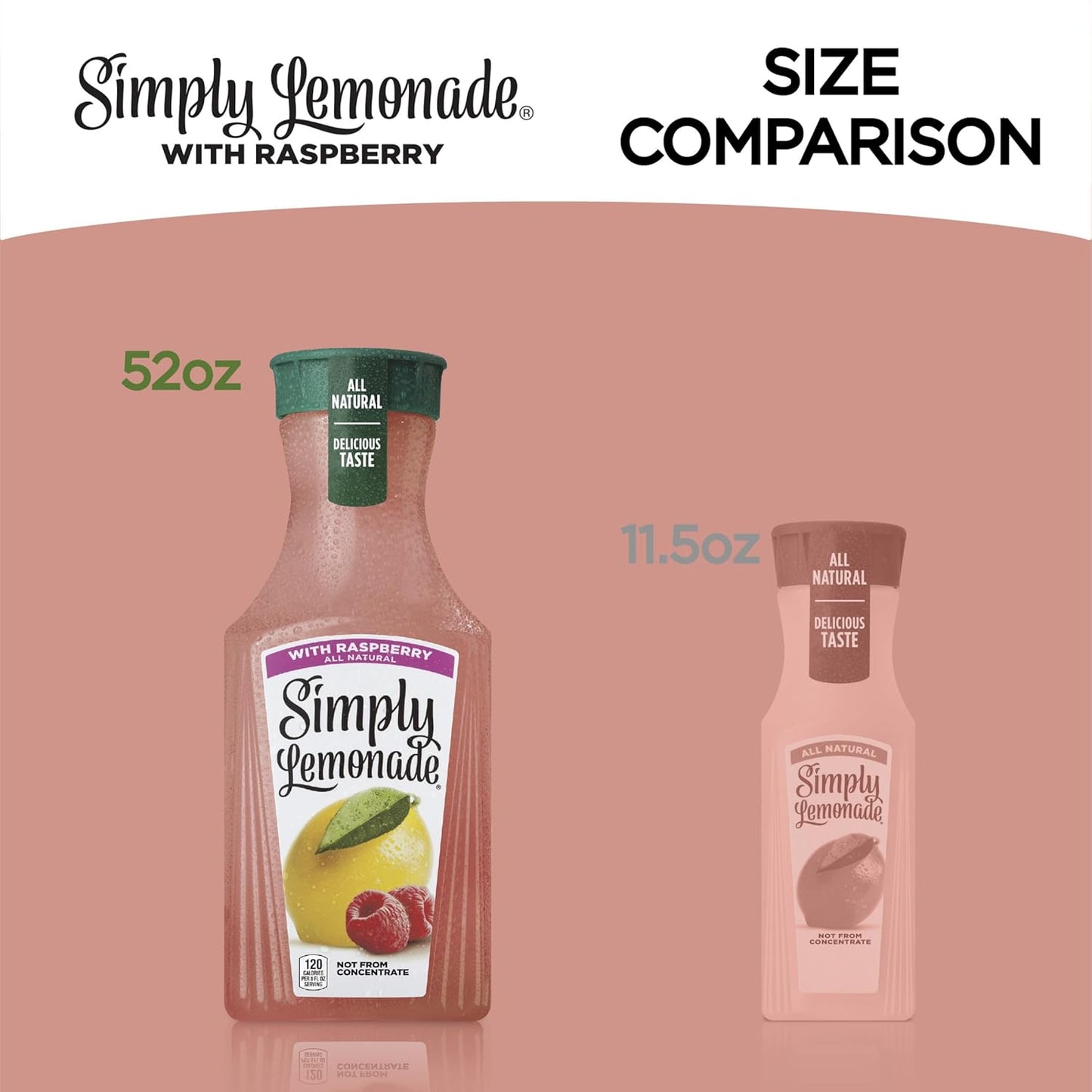 Simply® Lemonade with Raspberry All Natural, 52 Fl Oz Bottle - 4PACK