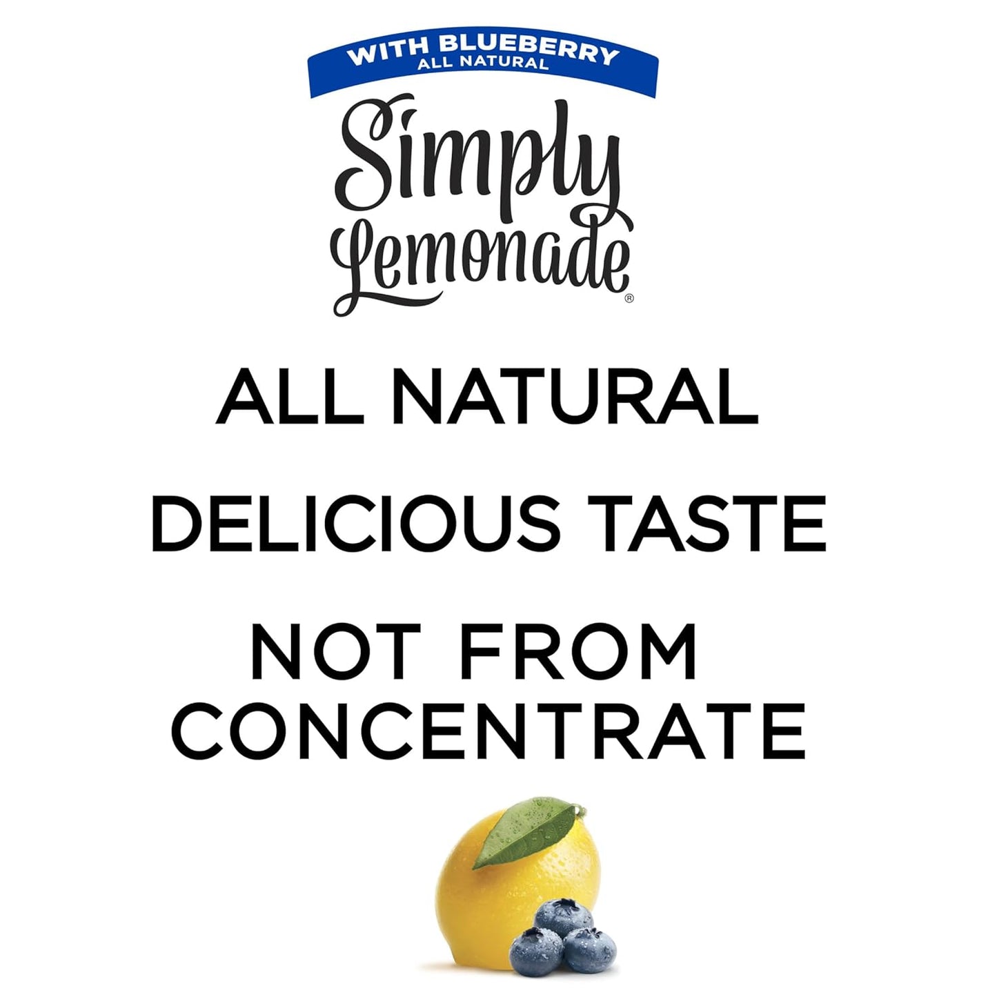 Simply® Lemonade with Blueberry All Natural, 52 Fl Oz Bottle - 4PACK