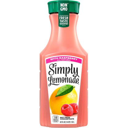 Simply® Lemonade with Raspberry All Natural, 52 Fl Oz Bottle - 4PACK