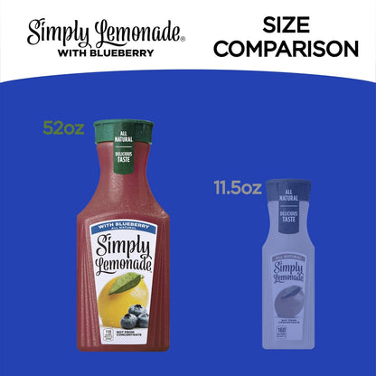 Simply® Lemonade with Blueberry All Natural, 52 Fl Oz Bottle - 4PACK