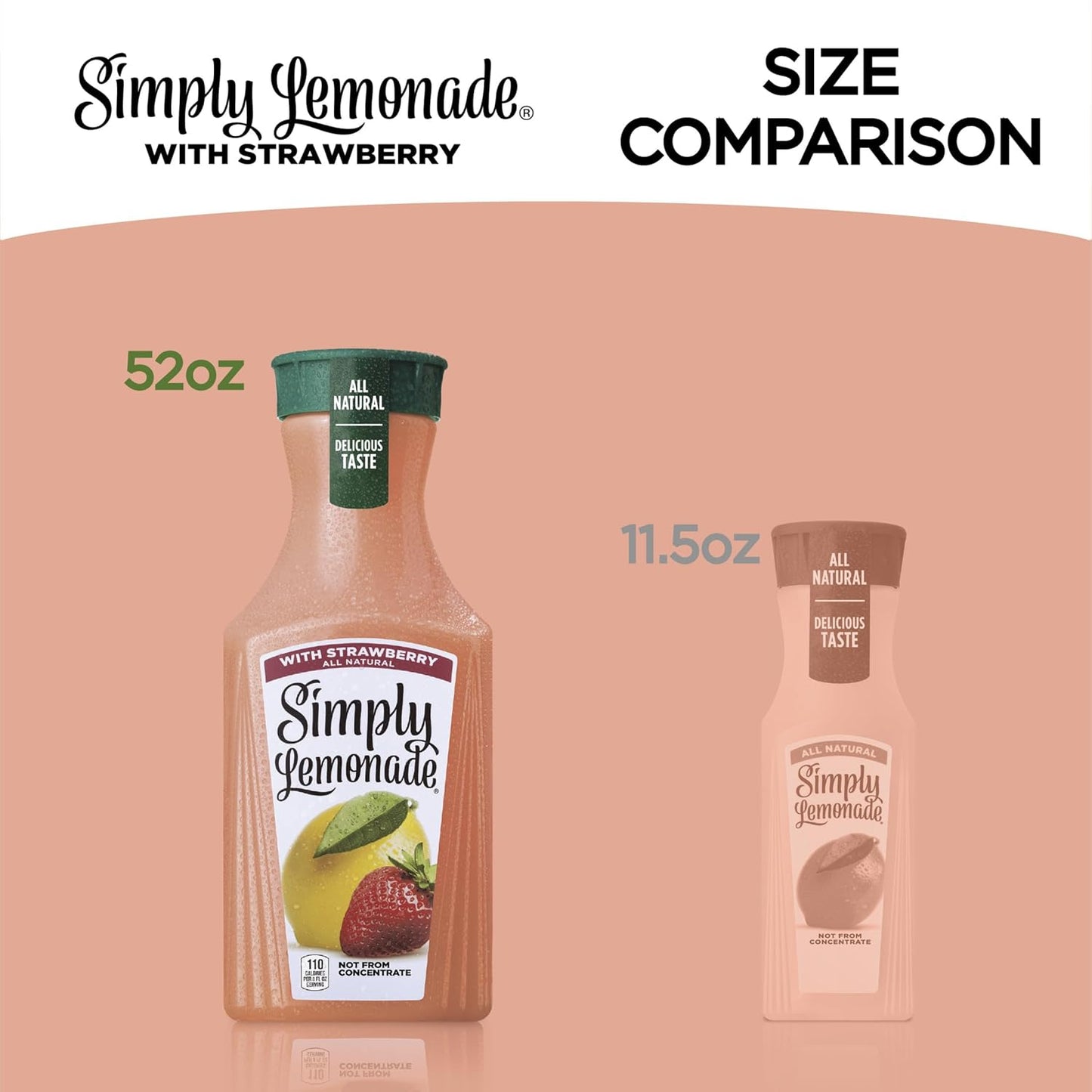 Simply® Lemonade with Strawberry, 52 Fl Oz Bottle - 4PACK