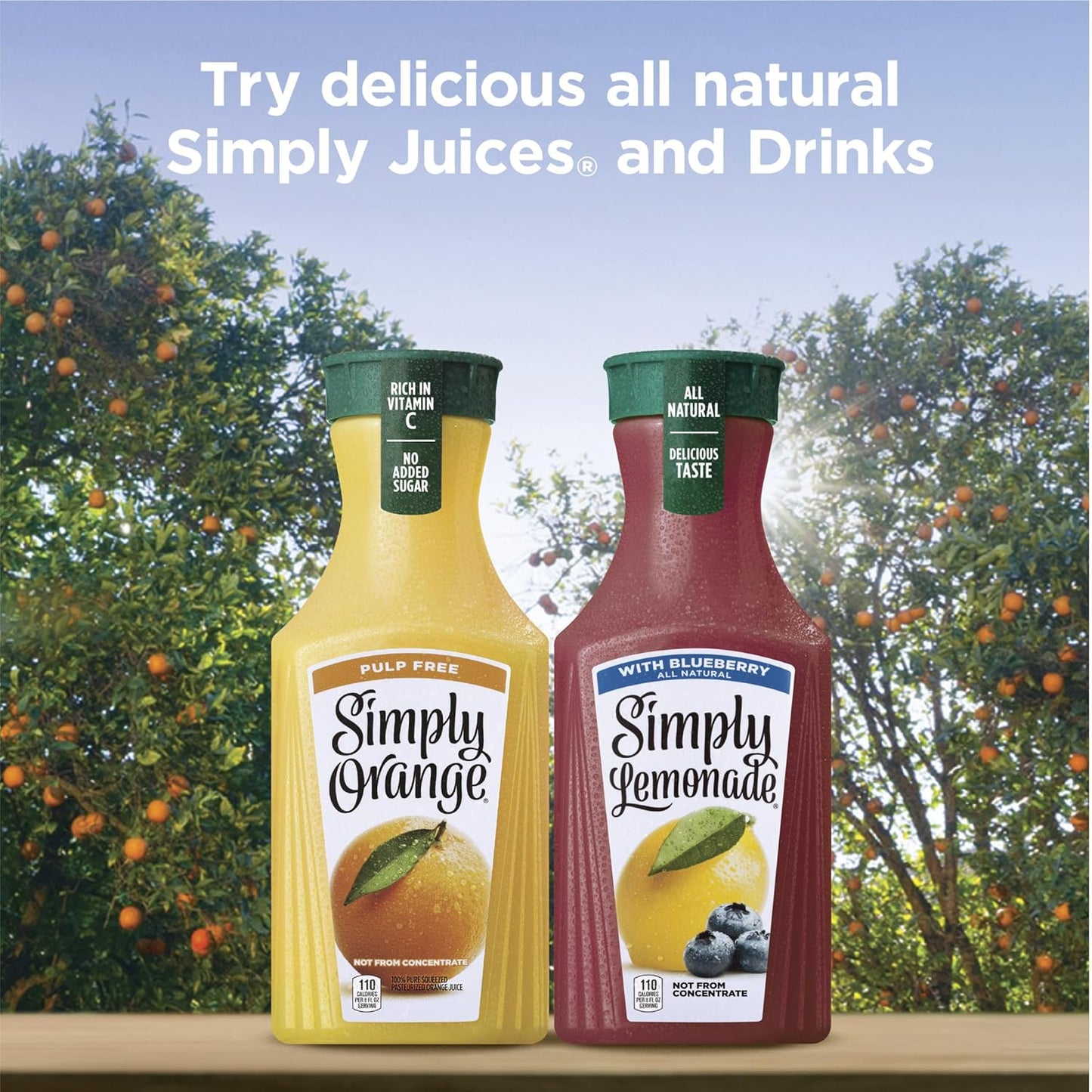 Simply® Lemonade with Blueberry All Natural, 52 Fl Oz Bottle - 4PACK